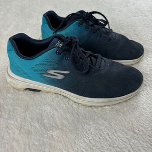Skechers Go Walk 5 Alive‎ Womens 7.5 Sneaker Shoes Blue Ombre Athletic Gogamat